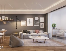 اتاق نشیمن کلاسیک سبک نودریک