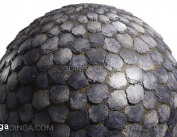تکسچر سقف سنگی نامنظم با خزه