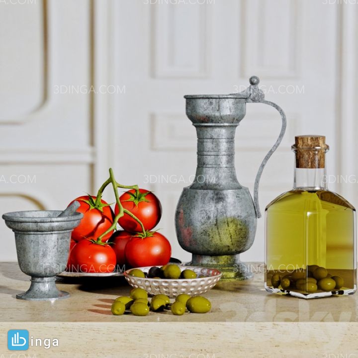 ست دکوری زیتون و گوجه فرنگی