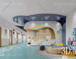 صحنه داخلی مهد کودک سبک نوردیک