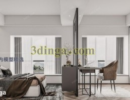 صحنه داخلی اتاق خواب مدرن