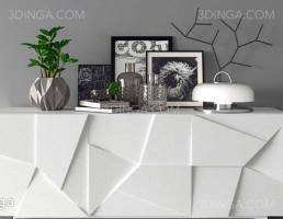میز کنسول + ست دکوراسیون تزئینی