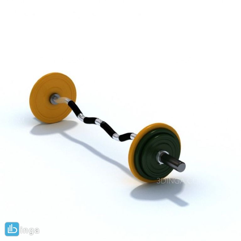 هالتر خمیده با وزنه