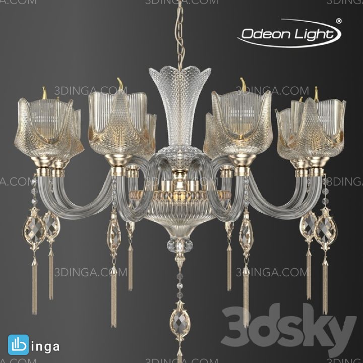 مدل سه بعدی لوستر کلاسیک