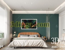 صحنه داخلی اتاق خواب مدرن