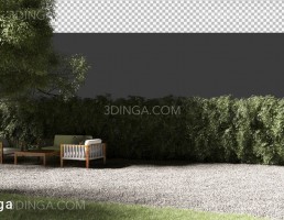 پرسوناژ مبلمان فضای باز روی شن
