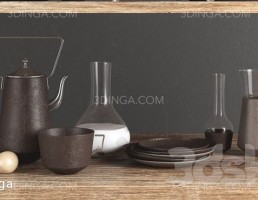 مجموعه وسایل آشپزخانه سرامیکی