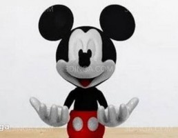 مجسمه کاراکتر کارتونی میکی موس برای چاپ سه بعدی