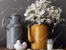 ست تزئینی قوری فلزی+ گل