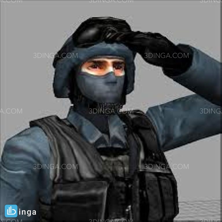 کاراکتر سرباز ایستاده