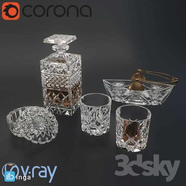 مجموعه ظروف کریستال