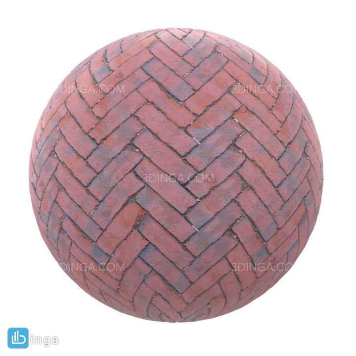 تکسچر سنگفرش آجری قرمز