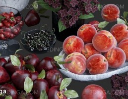 ظرف میوه + گل