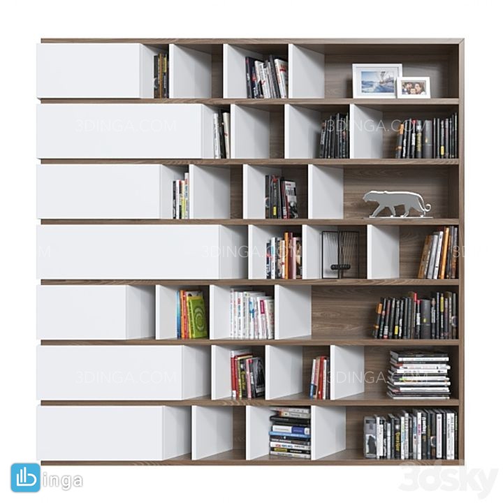 قفسه چوبی کتاب