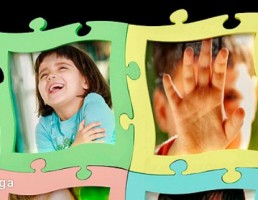 قاب عکس به شکل پازل