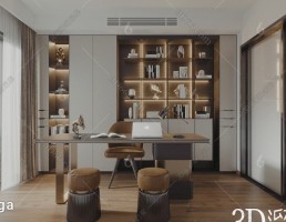 صحنه داخلی اتاق کار مدرن