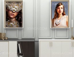 میز کنسول + ست دکوراسیون تزئینی