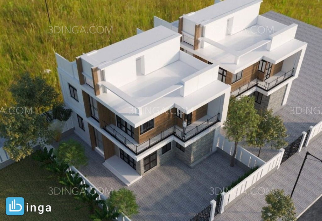 صحنه بیرونی خانه ویلایی