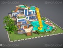 صحنه خارجی استخر شنا