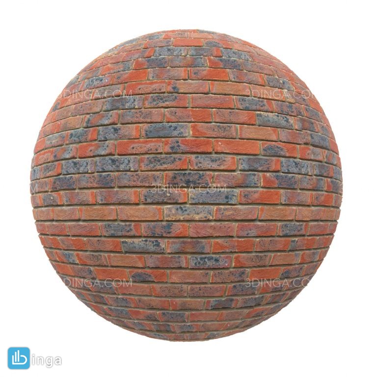تکسچر دیوار آجری قرمز و سیاه