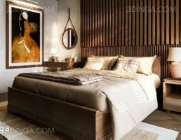 صحنه داخلی اتاق خواب برای اسکچاپ