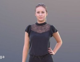 کاراکتر زن ژست گرفته