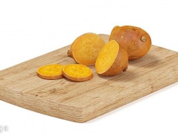 تخته برش + میوه چیکو