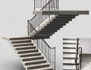 پله کلاسیک با نرده آهنی