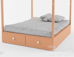 تخت خواب چوبی مدرن