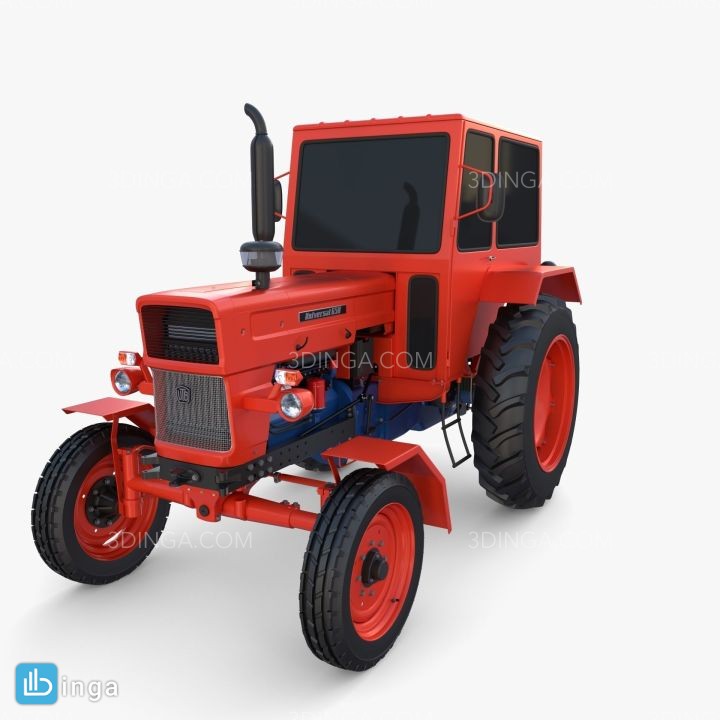 مدل سه بعدی تراکتور v8