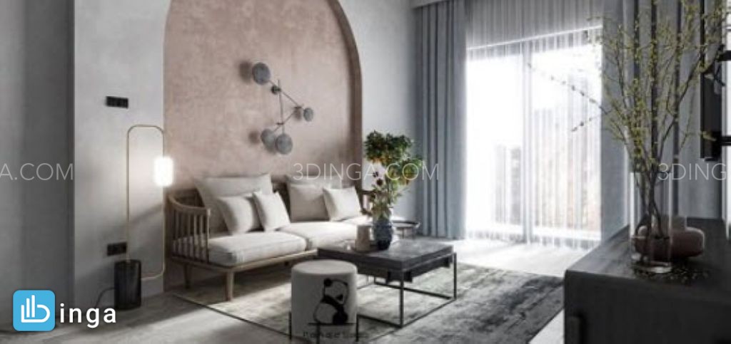 صحنه داخلی آپارتمان برای اسکچاپ
