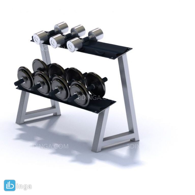 جای دمبل + دمبل
