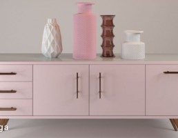 میز کنسول + گلدان تزیینی
