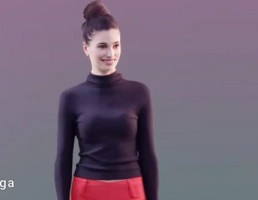 کاراکتر زن درحال راه رفتن