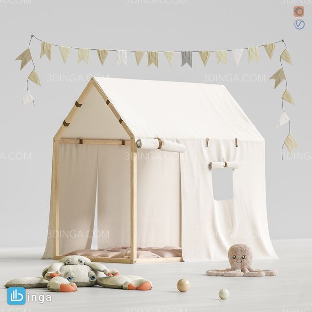 خیمه چادری کودک + عروسک