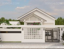 صحنه بیرونی خانه ویلایی برای اسکچاپ